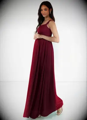 Azazie burgundy maternity bridesmaid dress