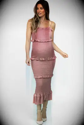 PinkBlush fitted maternity bridesmaid dress