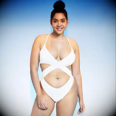 Wild Fable cross-front bride swimsuit