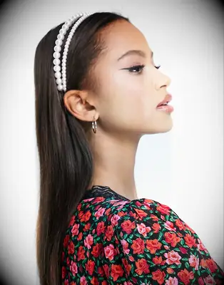 Double pearl headband from ASOS. 