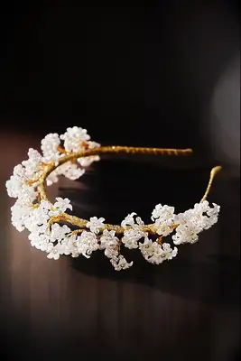 Floral wedding headband from Anthropologie. 