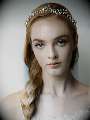 Jennifer Behr floral crystal headband for wedding