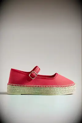 Red espadrille flats beach wedding shoe from Anthropologie