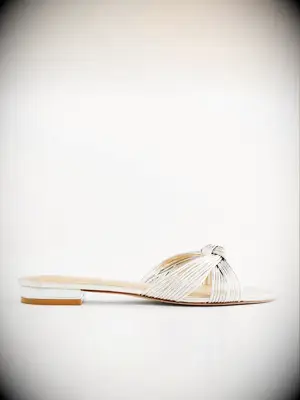 Gold and silver knot flat sandal from Reformation