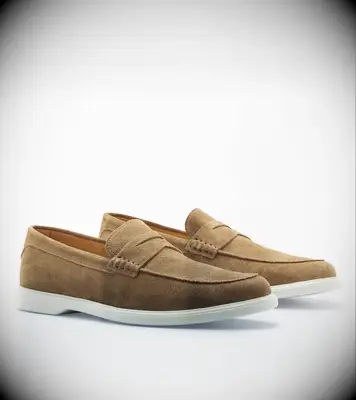 Brown loafer beach wedding shoes from Peter Millar