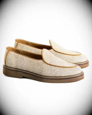 Tan loafer beach wedding shoes from Huckberry