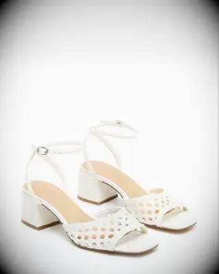 White square toe sandal beach wedding shoe from Steve Madden