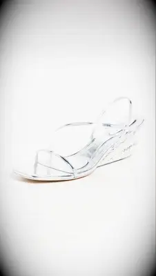 Silver oyster shell wedges beach wedding shoes from Shopbop