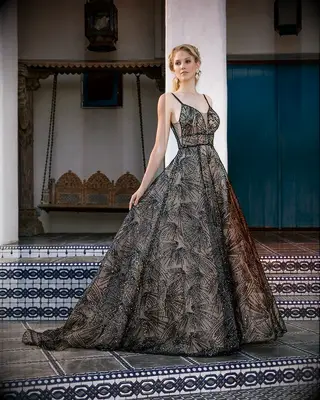 Beloved by Casablanca black sequin wedding dress