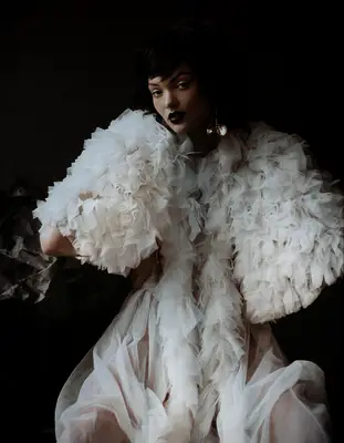 the lotus bloom co. wedding capelet