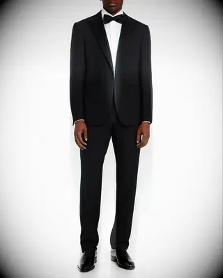 Wool tuxedo for father of the bride by Ralph Lauren. 
