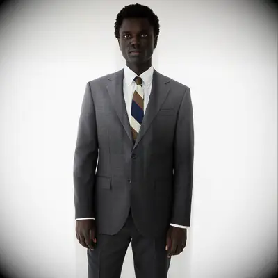 Charcoal colored suit from J.Crew. 