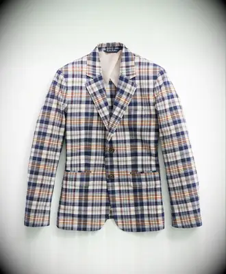 Kids plaid ring bearer sport coat