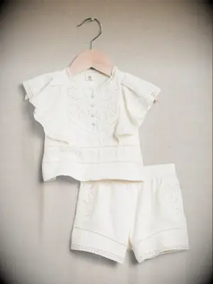Kids cream ring bearer set