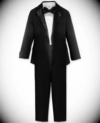 Kids black ring bearer tux