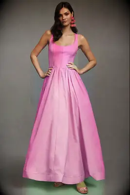 BHLDN pink maxi mother-of-the-groom dress for outdoor weddings