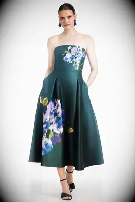 Sahin & Babi green floral mother-of-the-groom dress for outdoor weddings