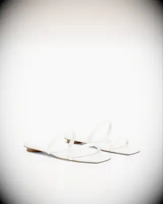 White open toed sandals