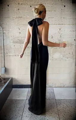 Show Me Your Mumu black maxi backless wedding guest dress