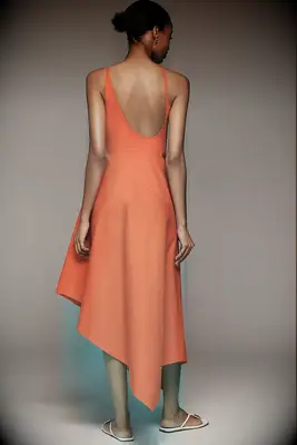 Yukiko Noritake x Anthropologie floral midi backless wedding guest dress