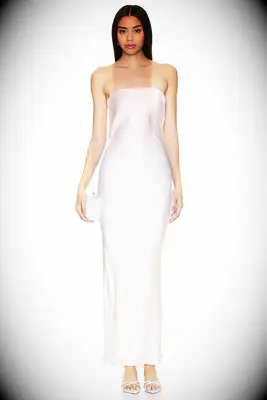 Bec + Bridge pink strapless black tie optional dress from REVOLVE