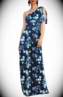 Sachin & Babi floral one shoulder mother of the bride dress from Nordstrom