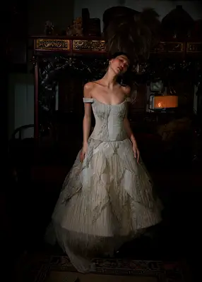 Plissé wedding dress by CINQ, 2026 wedding dress inspiration