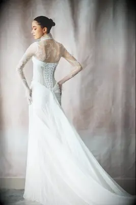 Plissé wedding dress by Andrew Kwon, trending wedding dresses