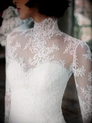 Lace wedding dress toper by Sarah Nouri, 2026 trending wedding dresses