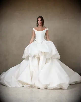 Bubble hem wedding dress by Katherine Tash, wedding dress ideas