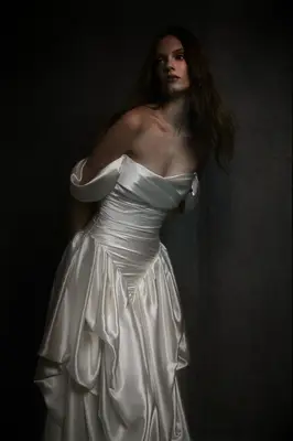 Basque waist wedding dress by Enaura, 2026 wedding dress ideas