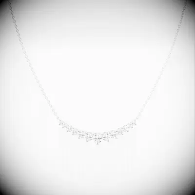 Thirteen stone diamond necklace from Grown Brilliance for strapless wedding dress