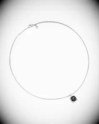 Black pavé necklace from David Yurman for strapless wedding dress