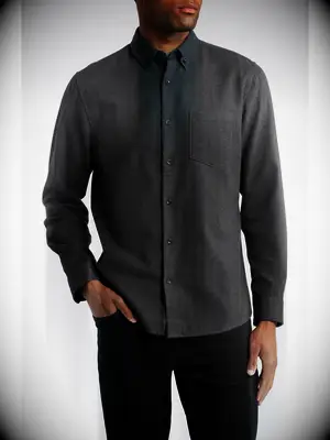 Nordstrom gray button down shirt for engagement party guest