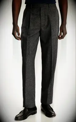 Bonobos gray pleated trousers for engagement party guest