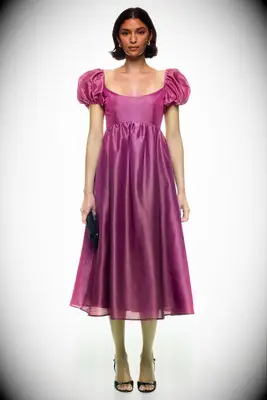 Rent the Runway pink engagement party guest dress