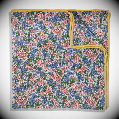 Colorful floral pocket square