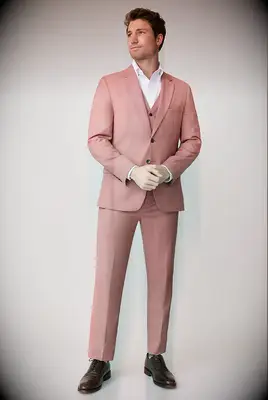 Dusty rose three-piece suit