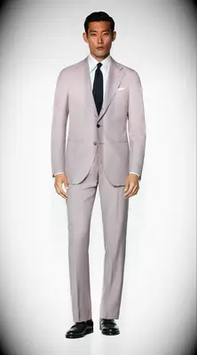 Lavender linen suit