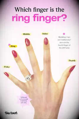Whivh finger is the ring finger graphic