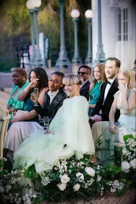 Wedding guests at the ceremony