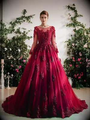 Goth Mall red Halloween wedding dress