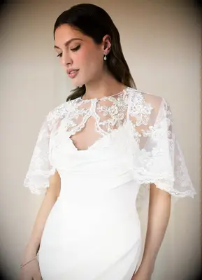 Mini lace bridal shawl