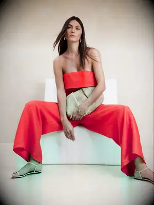 Banana Republic linen tomboy wedding guest jumpsuit