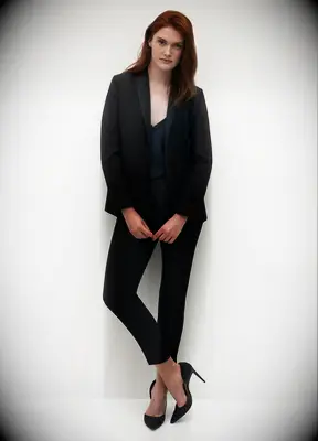 SuitShop black tuxedo for tomboy wedding guest