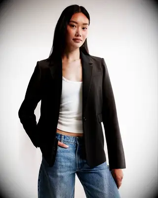 Abercrombie classic blazer for tomboy wedding guest