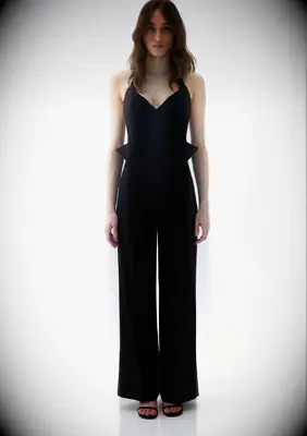 Nocturne crop top and palazzo pants for tomboy wedding guest