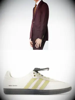 adidas Samba by Wales Bonner with a Burgundy Suit
