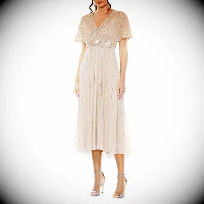 Sparkly gold midi dress