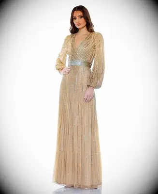 Long gold sparkly dress